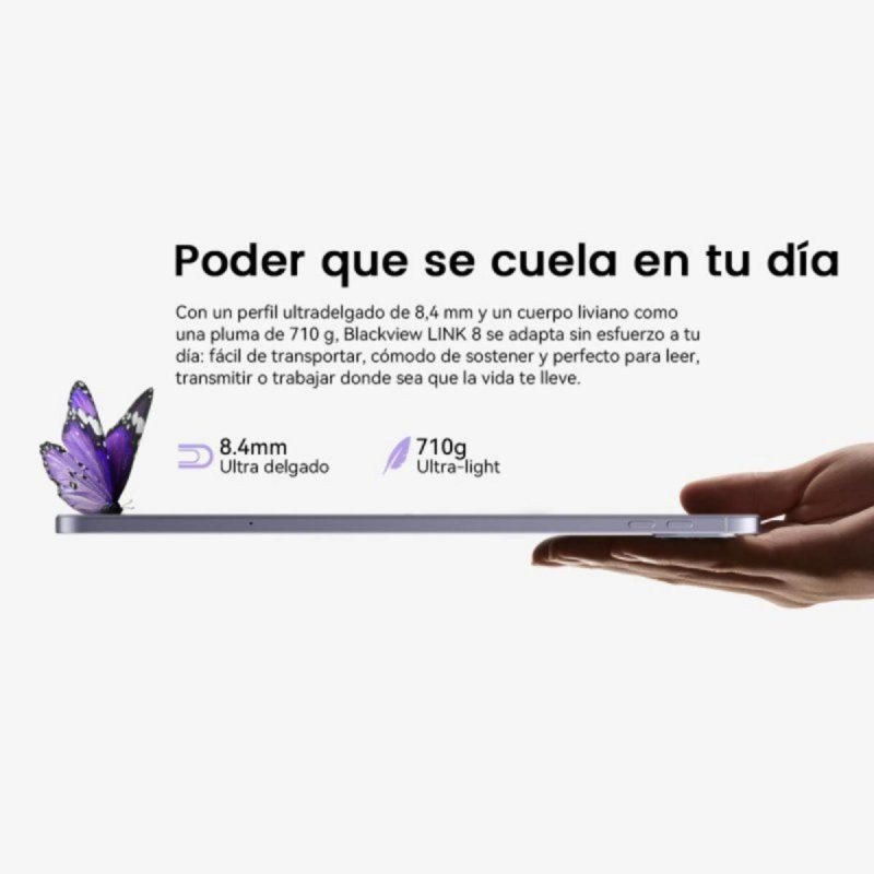 Detalle 2 de Blackview Link 8 12,7" 256 GB WiFi con teclado: tablet 2K+ con 90 Hz para productividad y ocio