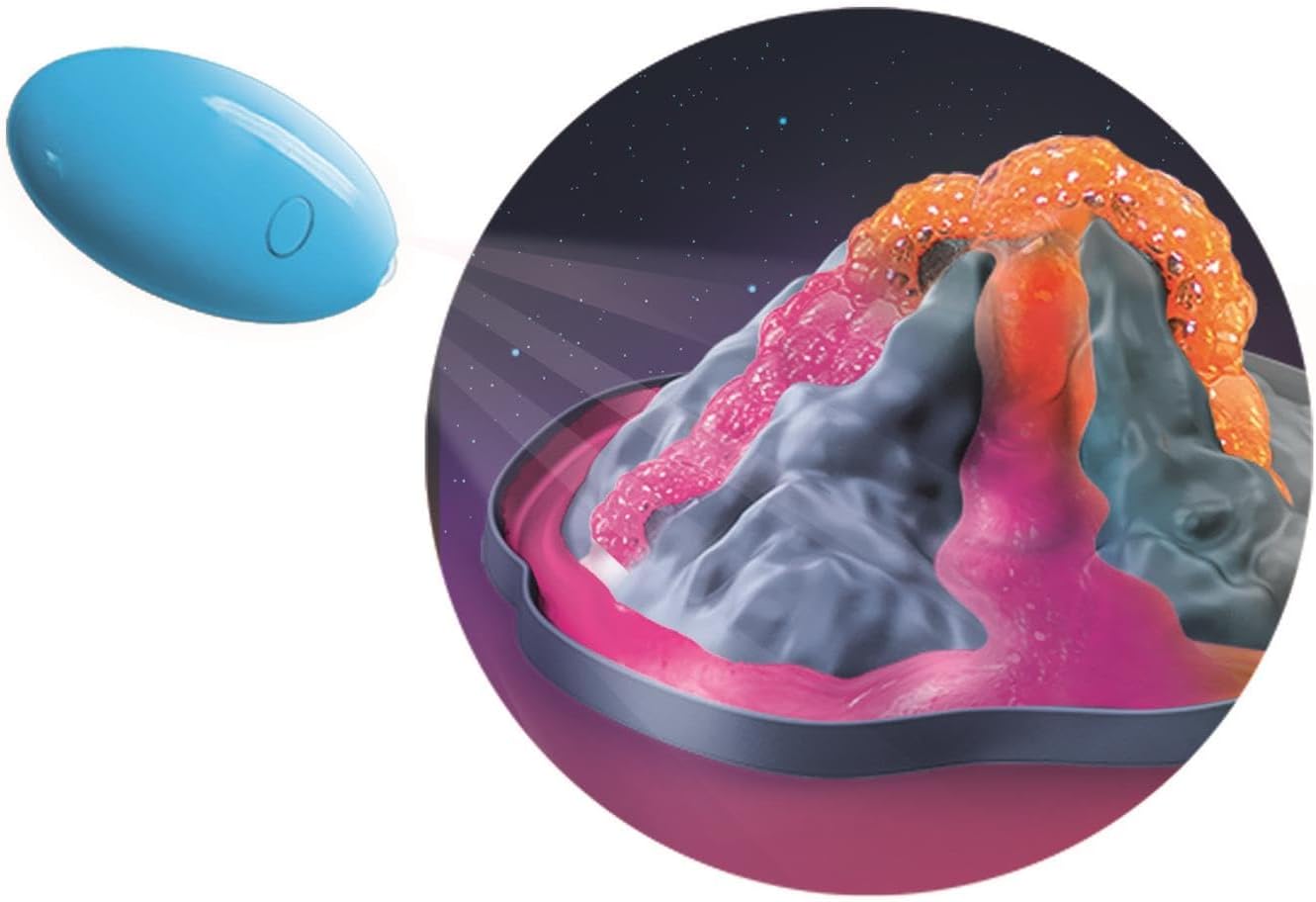 Detalle 2 de Clementoni Science & Jeu – Expériences volcaniques fluorescentes (8 ans+) avec torche UV et pigment néon