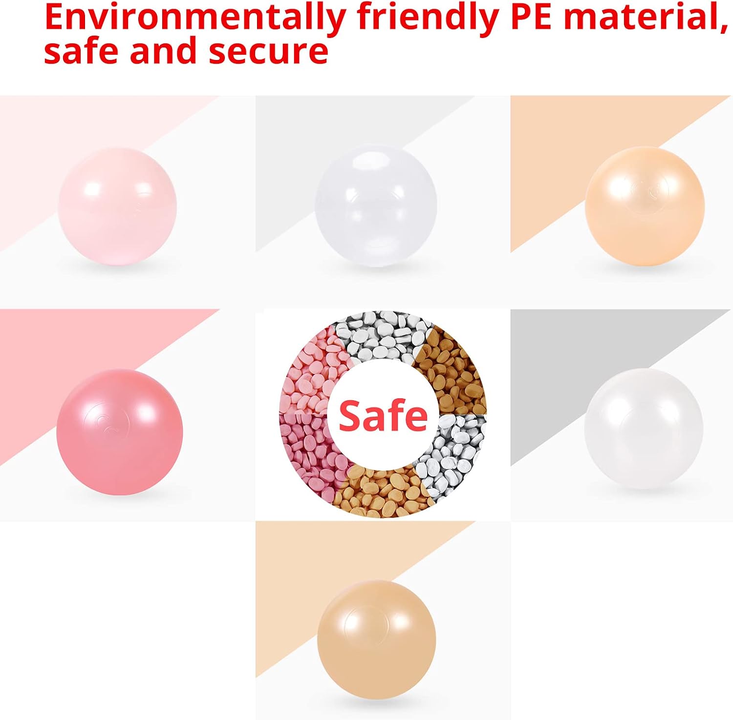 Detalle de STARBOLO 200-Pack Ball Pit Balls for Toddlers (2.2in) — Crush-Proof, BPA & Phthalate Free, 6-Color Set
