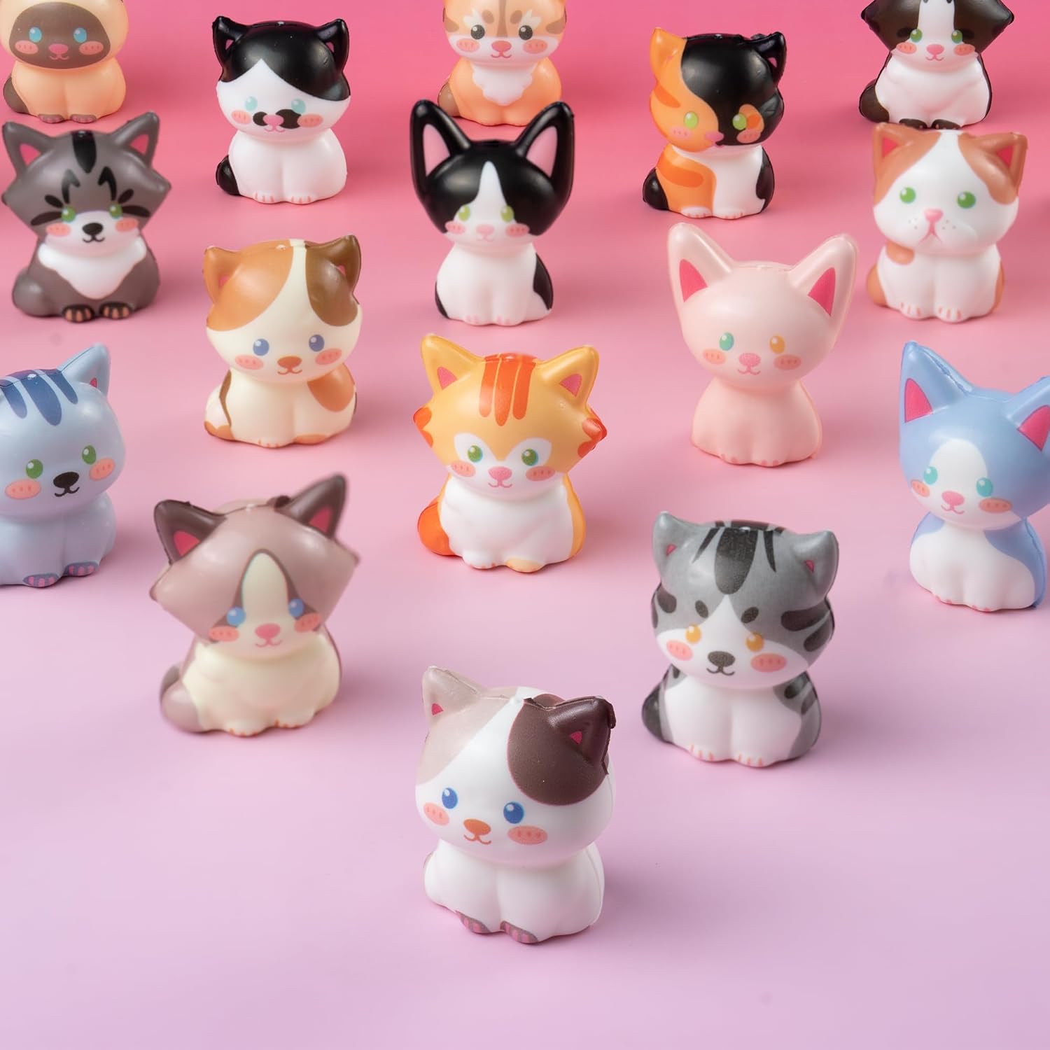 Thumbnail 4 de Cat Party Favors for Kids (24PCS) Squishy Toys for Boys & Girls — Classroom Prizes & Goodie Bags (Cat)