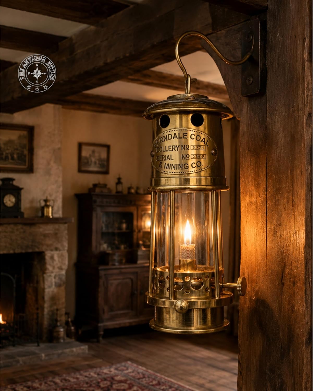 Thumbnail 6 de The Antique House 7インチ 真鍮製マイナーランプ ガラス製フレネルタイプレンズ