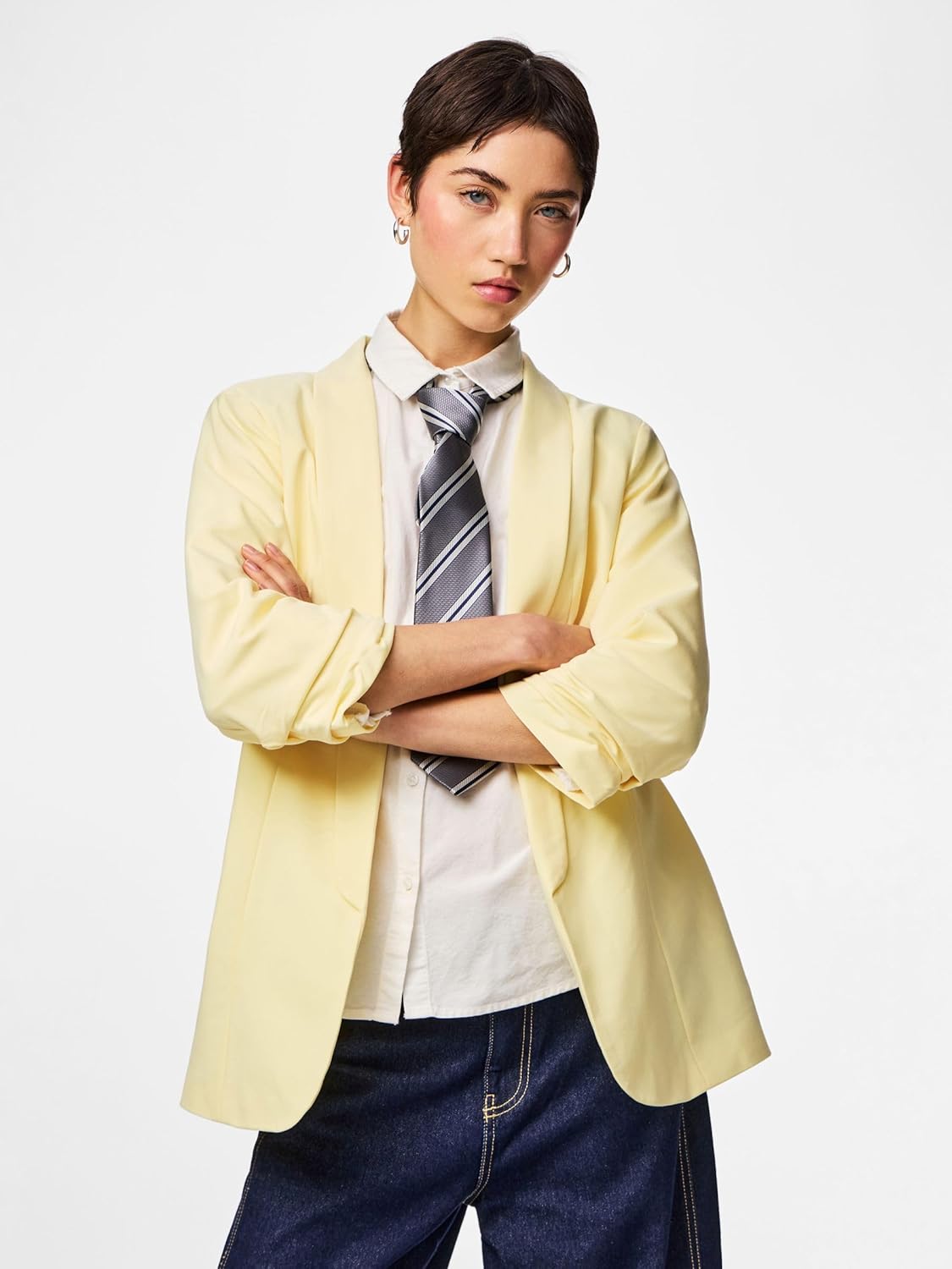 Thumbnail 2 de PIECES Female Blazer PCBOSELLA – Recycled-Blend mit Regular Fit, Reverskragen