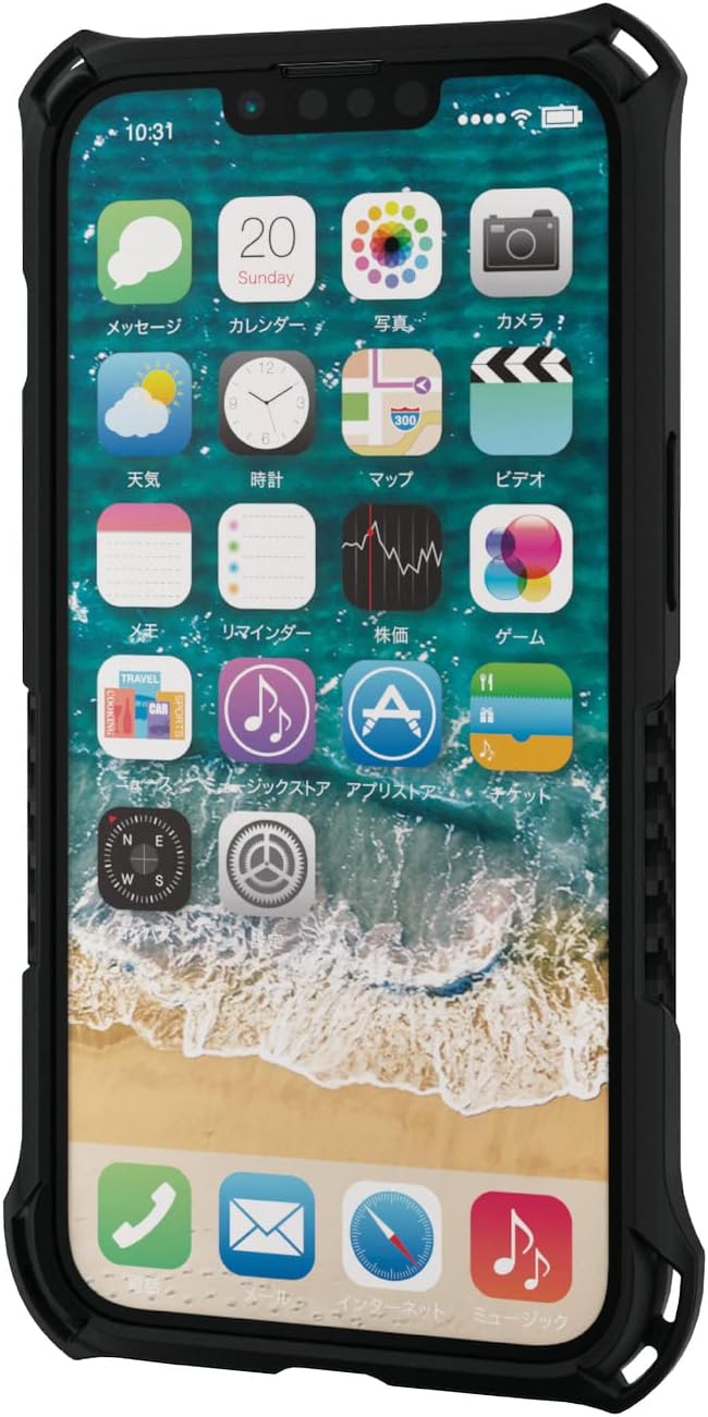 Detalle 1 de エレコム PMWA22AZEROGBK ZEROSHOCK iPhoneケース TPU・四隅エアークッション・ストラップホール付き