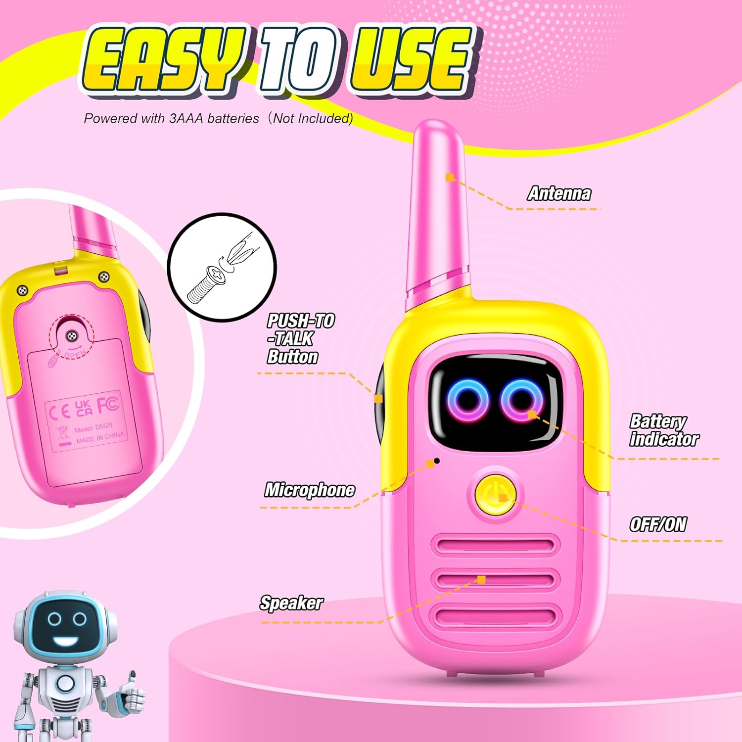 Thumbnail 5 de Gifitizi Walkie-Talkie per bambina 3–10 anni