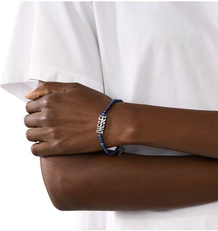 Thumbnail 2 de Diesel Homme – Bracelet en perles semi-précieuses avec fermoir mousqueton