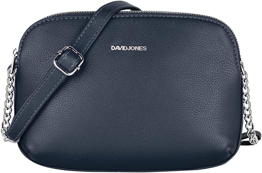 Detalle de David Jones - Bolso Bandolera Multibolsillos Mujer 👜 Azul Oscuro