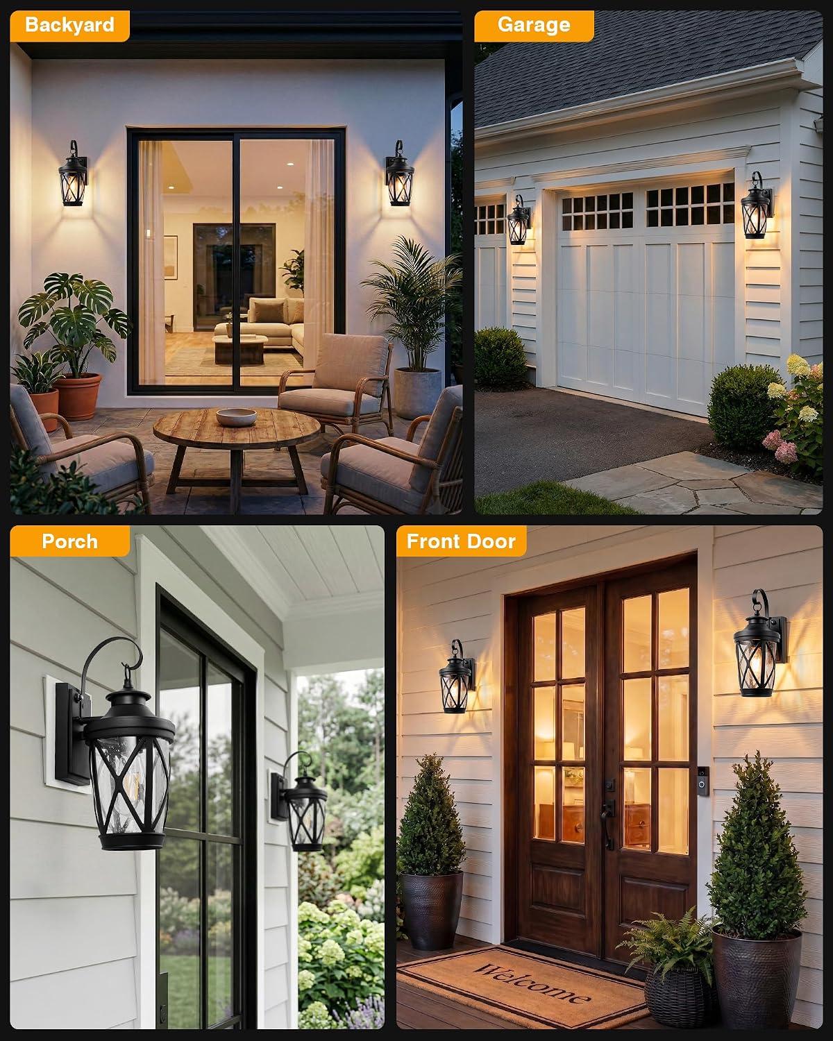 Thumbnail 6 de VIANIS V81606 Dusk-to-Dawn Outdoor Wall Light, Black Aluminium, E26 Socket