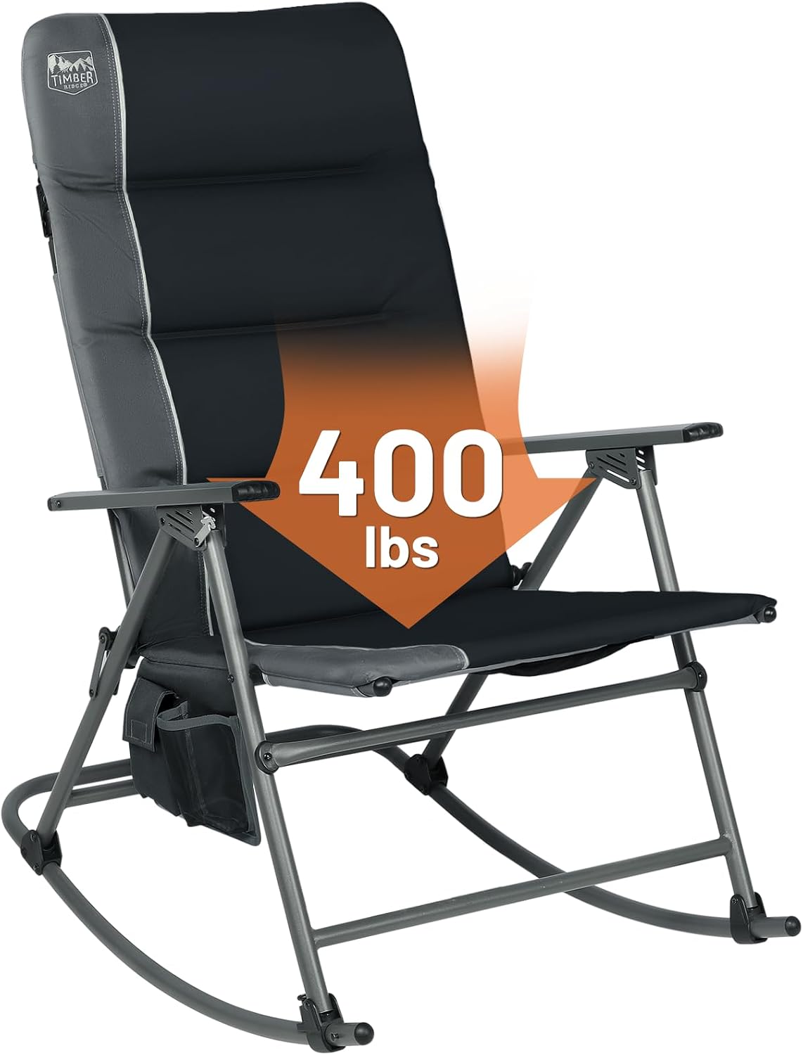 Detalle de Timber Ridge Folding Rocking Camping Chair, 400 lb Capacity