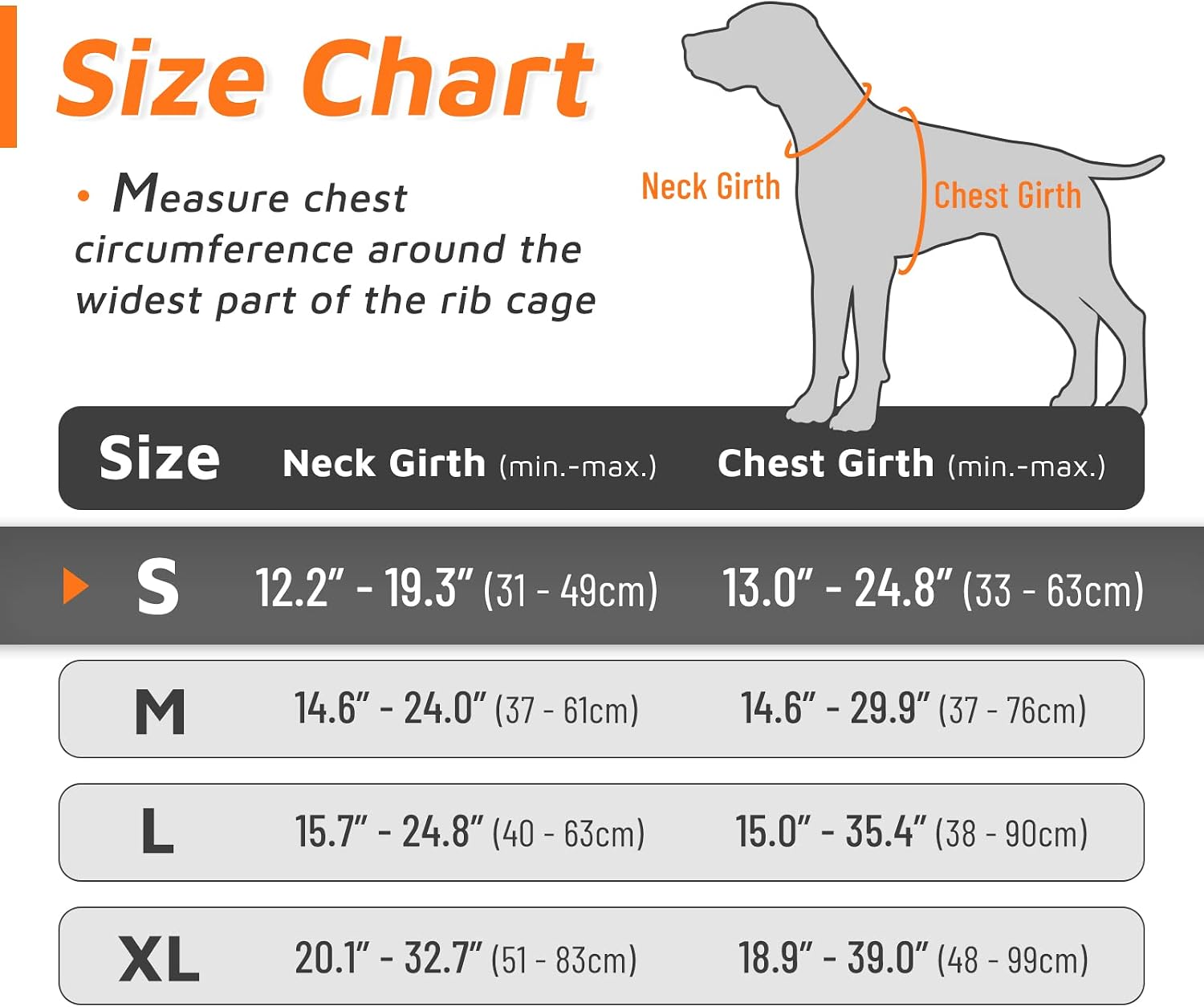 Detalle de Eagloo Small Dog Harness with Front-Clip No-Pull Design (Orange, Size S)