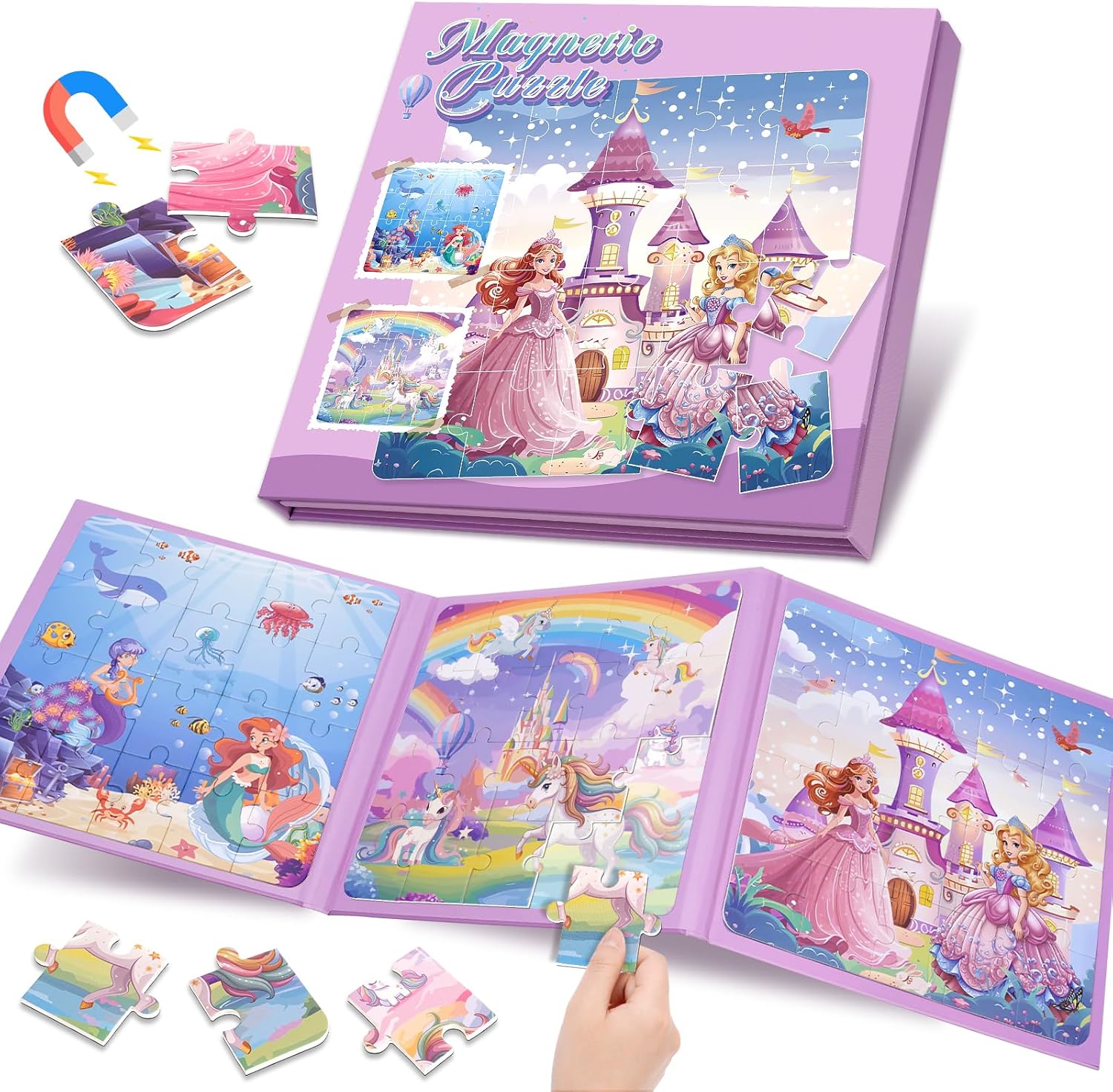 Detalle de Dikence Magnet Puzzle Spielzeug 7.1x7.1 Zoll