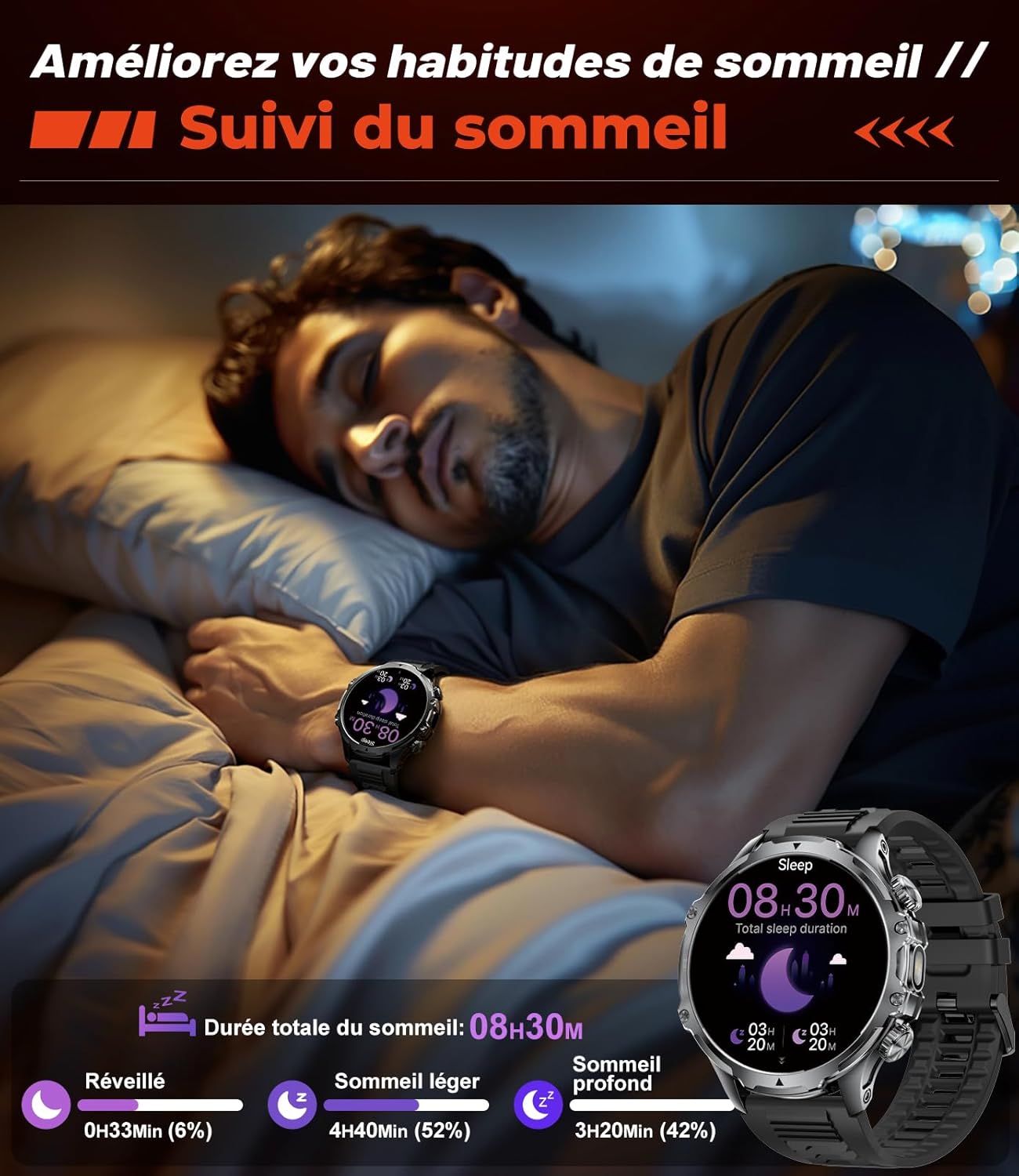 Thumbnail 6 de LIGE FV15 Montre connectée 1,85'' ⌚