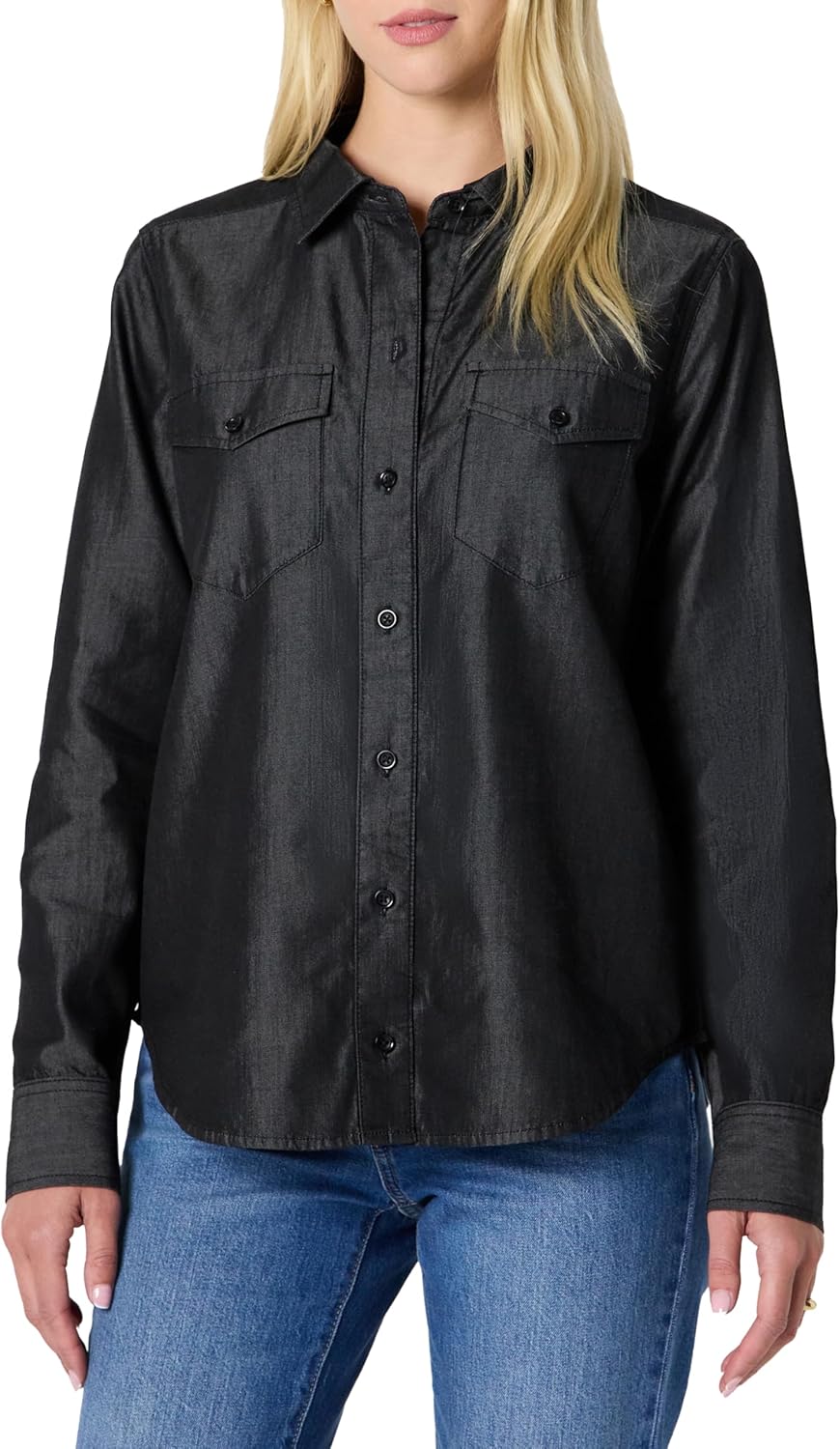 Thumbnail 6 de Amazon Essentials women’s relaxed-fit denim chambray button-down long-sleeve shirt