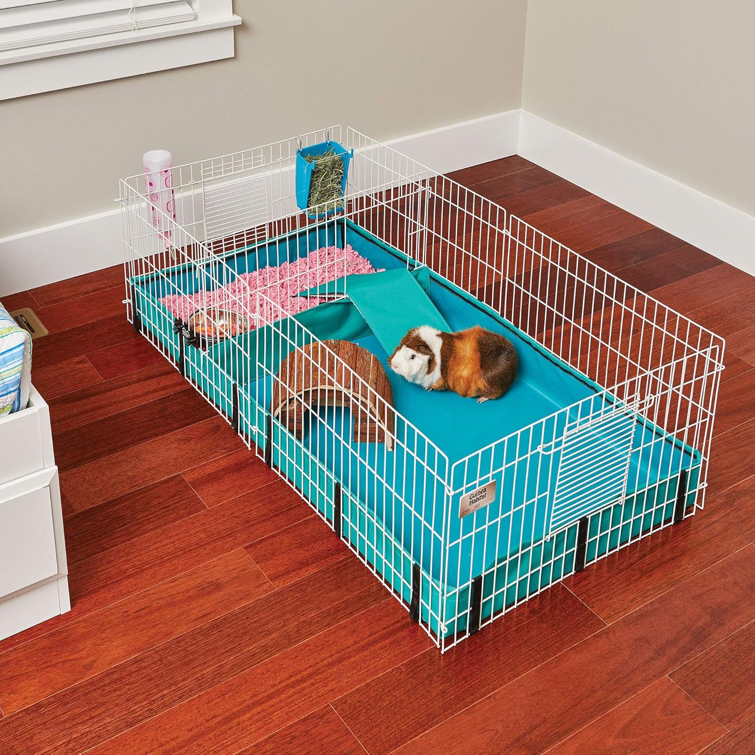Detalle de MidWest Homes for Pets Gabbia per cavie 171GH: habitat espandibile in PVC lavabile, sicuro e pratico