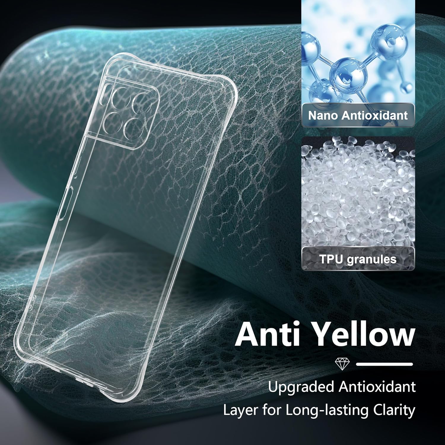 Thumbnail 6 de zZjoOoj Handyhülle für Telekom T Phone 2 Pro (2024) mit Kameraschutz & Displayschutzglas (TPU/Silikon, transparent)