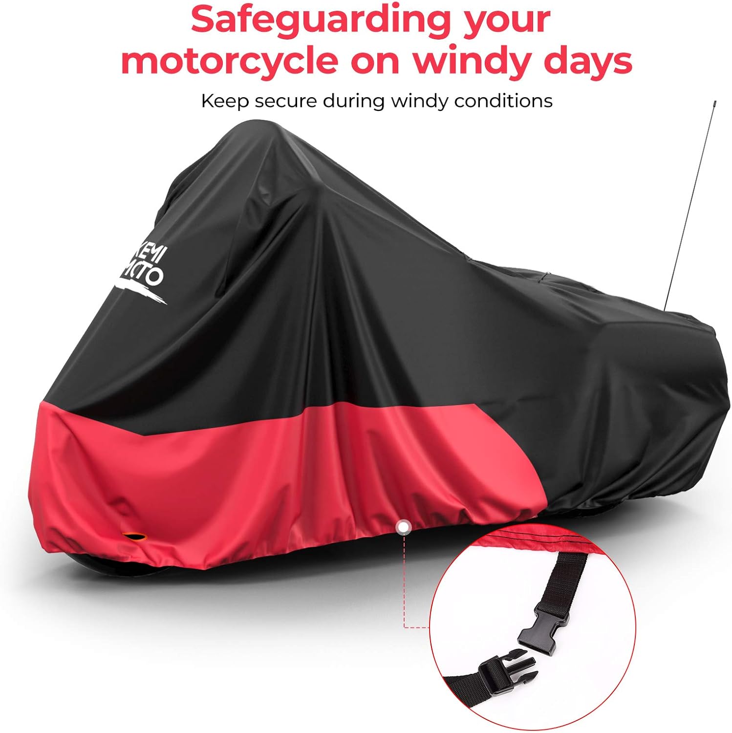 Thumbnail 3 de KEMIMOTO Heavy Duty 420D Motorcycle Cover for Touring with Side and Top Boxes