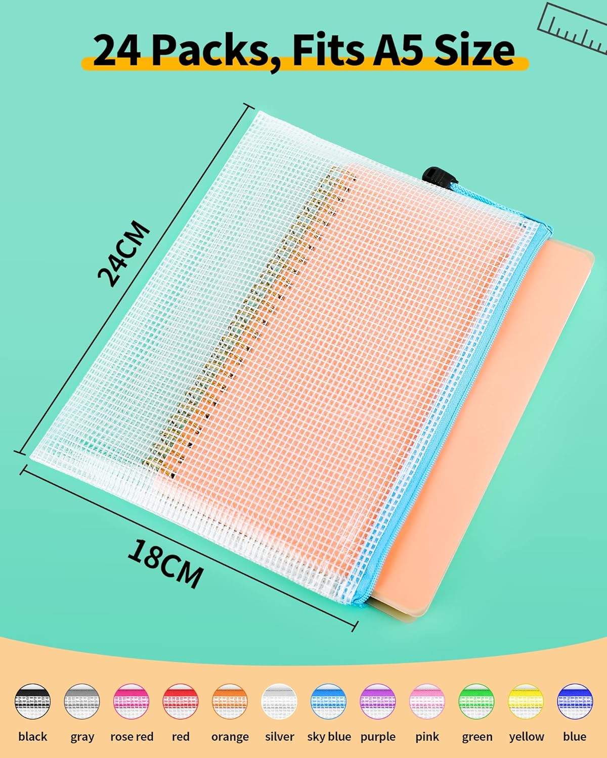 Thumbnail 1 de Dokumententasche A5 24 Stück 📁