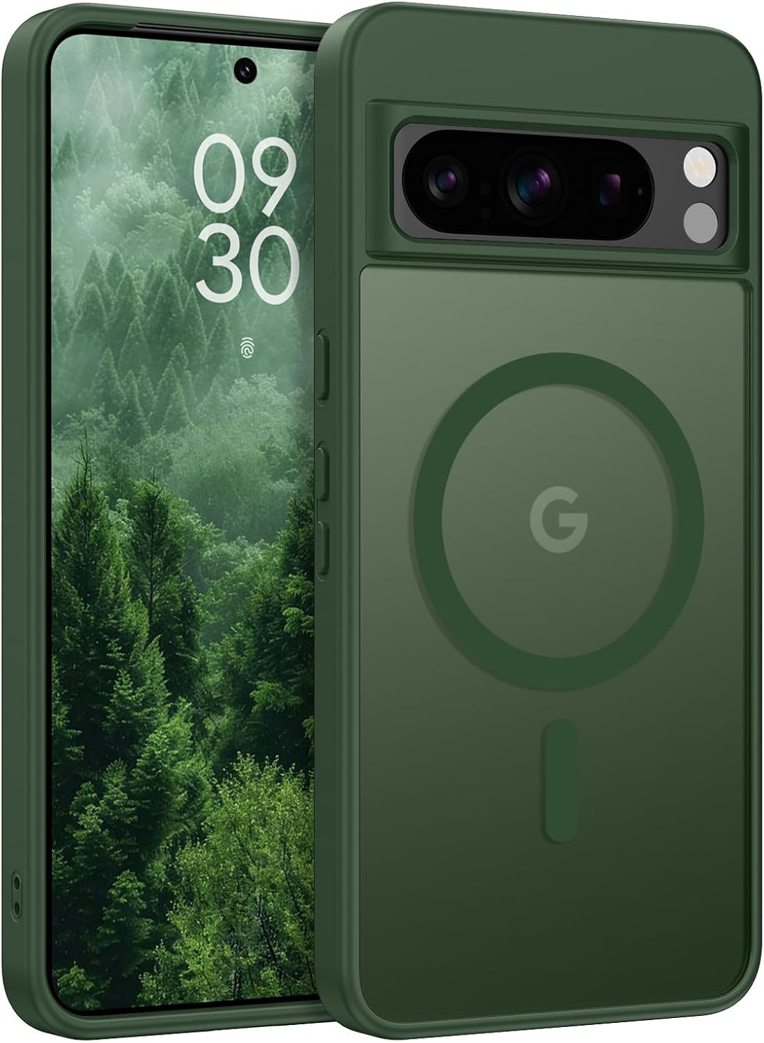 Detalle de YINLAI MagSafe-compatible Slim Case for Google Pixel 8 Pro (6.7") in Green