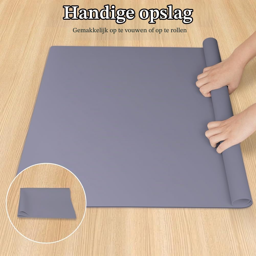 Thumbnail 5 de AUAUY siliconen bakmat 60 x 40 cm, antislip en donkergrijs