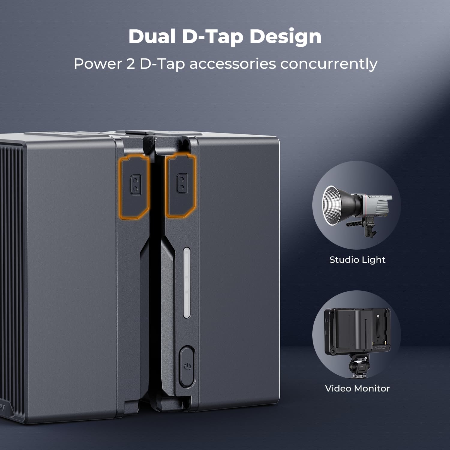 Thumbnail 4 de K&F CONCEPT KF-V99 SE V-Mount Akku (99Wh) mit PD 100W Schnellladung und D-TAP/Dual-Ausgängen