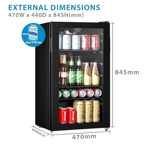 Detalle de COMFEE' 93L Drinks Fridge with Low-E Glass Door, RCZ99BG2(E)