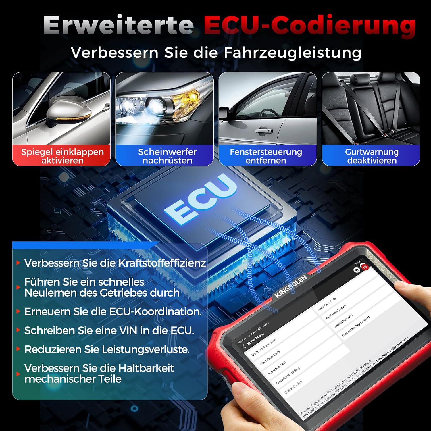 Detalle 2 de KINGBOLEN K8 PRO OBD2 Diagnosegerät 8"