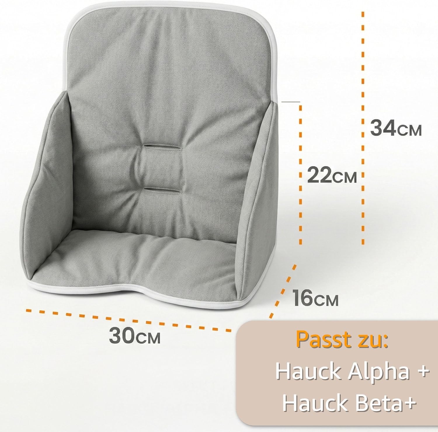 Thumbnail 1 de Housse chaise haute bébé avec coussin d’assise imperméable (Safari) pour chaises Hauck et Stokke