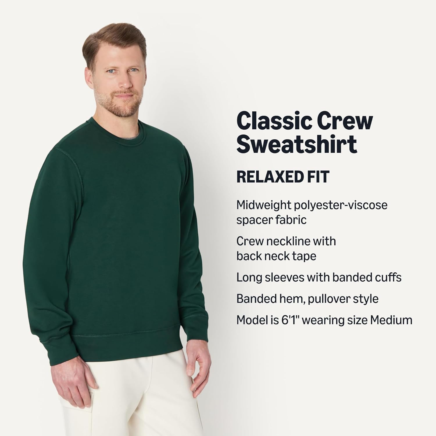 Thumbnail 3 de Amazon Essentials Active Men’s Active Sweat Relaxed-Fit Crewneck Pullover Sweatshirt