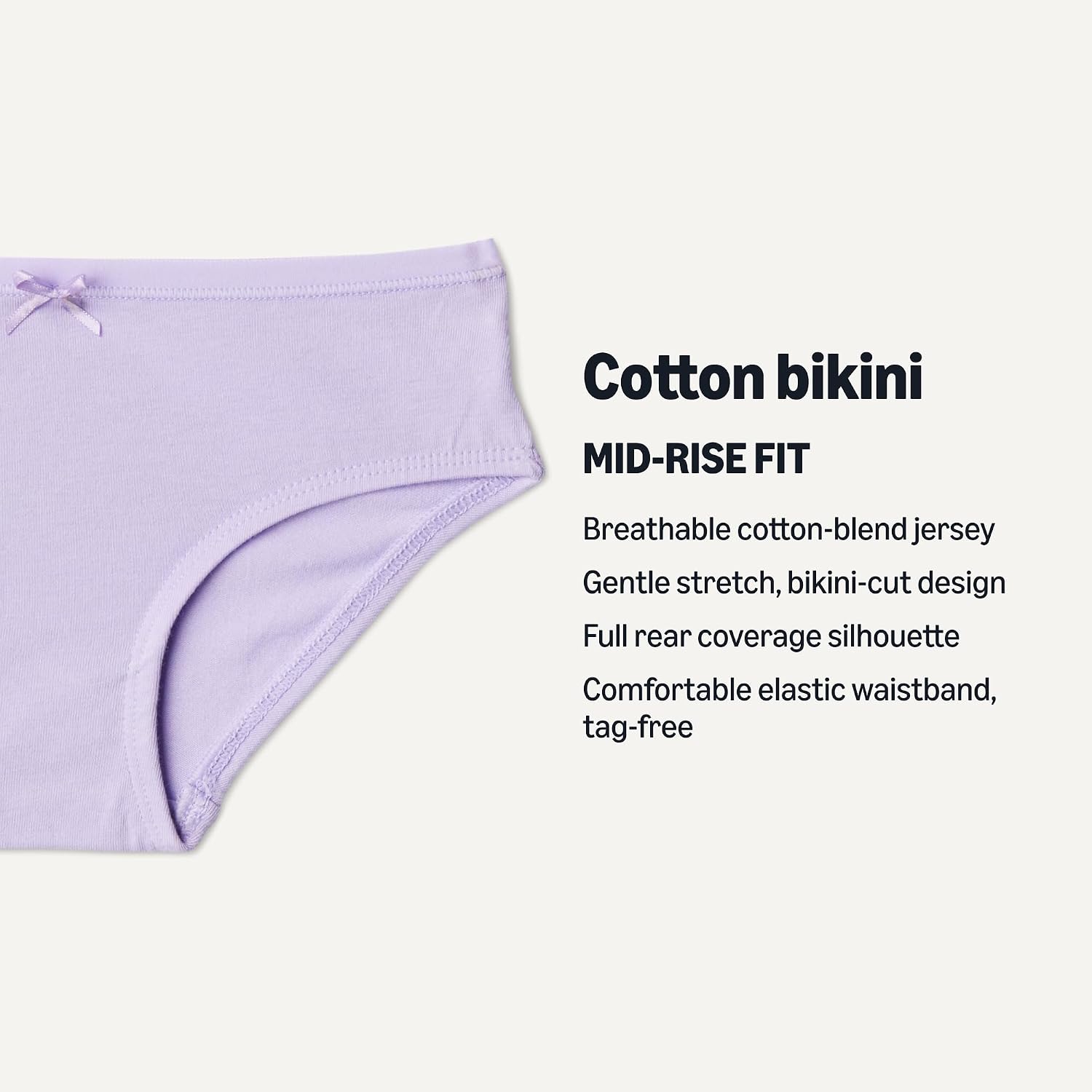 Detalle 2 de Amazon Essentials Girl's Cotton Jersey Bikini Pants