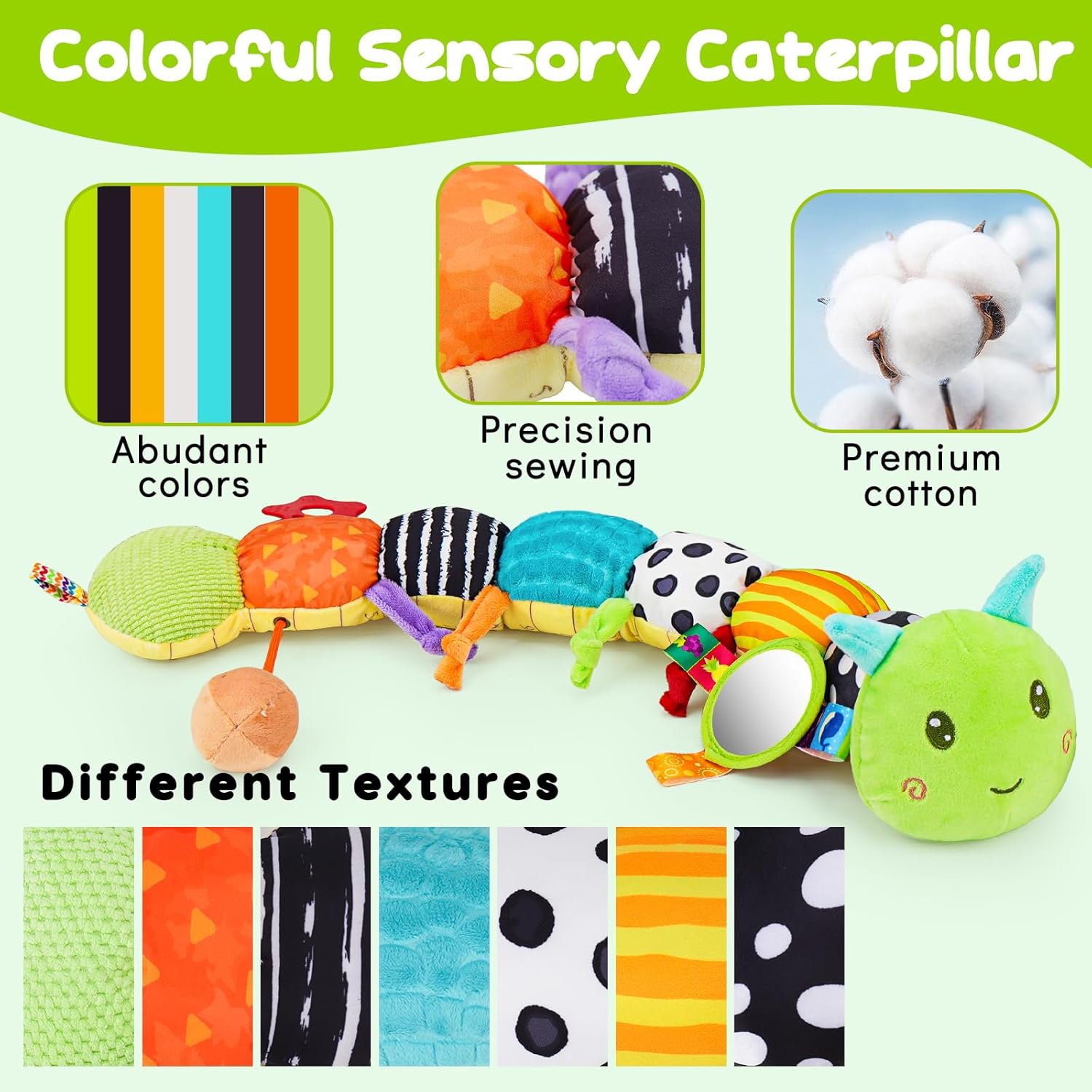 Detalle 2 de Baby Sensory Caterpillar Toy 20-inch