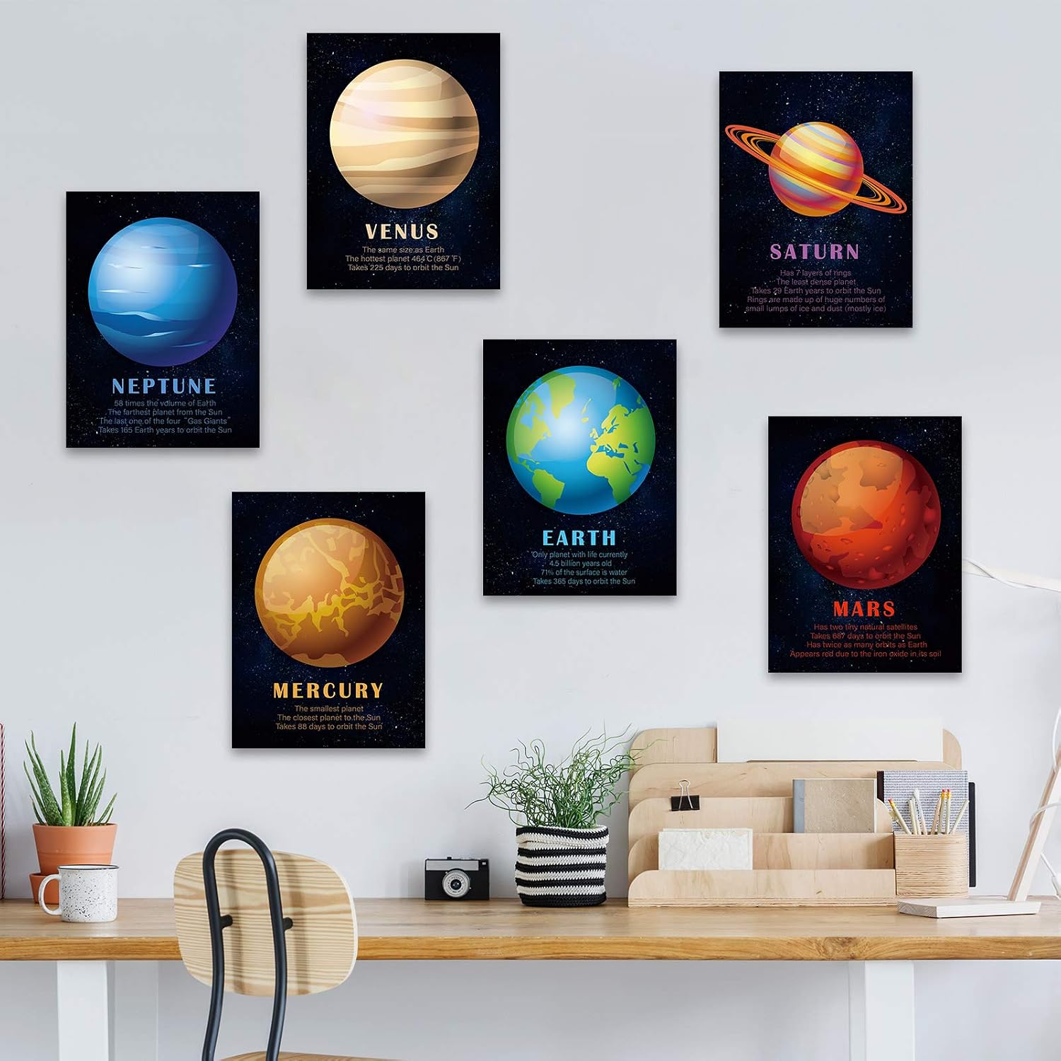 Thumbnail 3 de Outus Outus-Wall Poster Kits-0123: educatieve zonnestelselposters voor kinderen