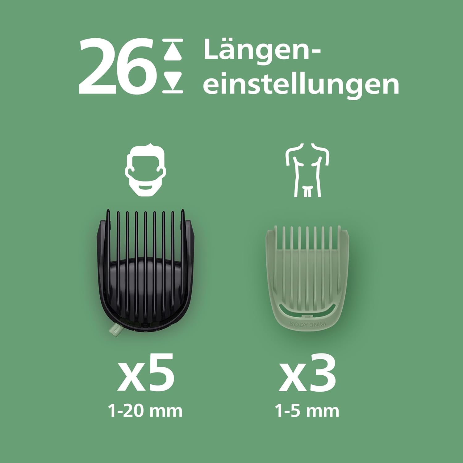 Detalle de PHILIPS Multigroom Series 7000 MG7961/15 26 Längen