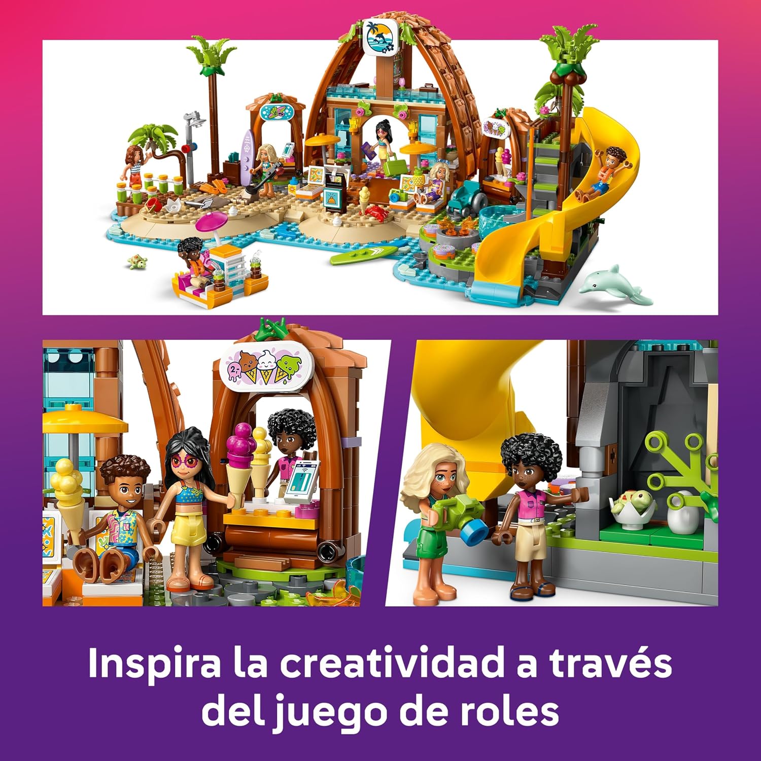 Detalle 2 de LEGO Friends Hotel de Vacaciones Familiares en la Playa 42673