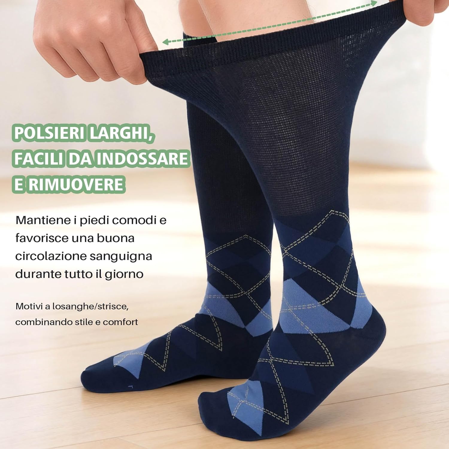 Thumbnail 3 de LOFIR Calze al ginocchio business da uomo in cotone (5 paia) senza elastico e senza cuciture