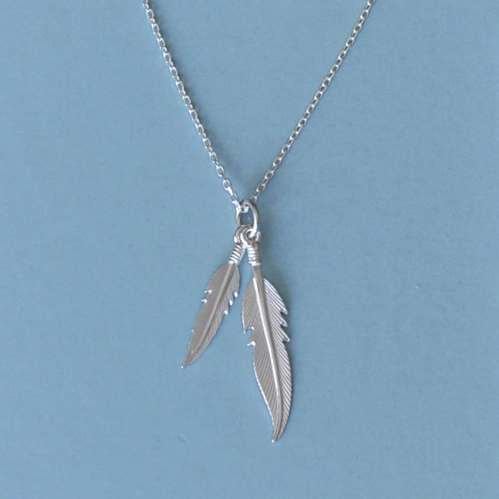 Thumbnail 3 de LES POULETTES BIJOUX Collana in argento 925 Due Piume
