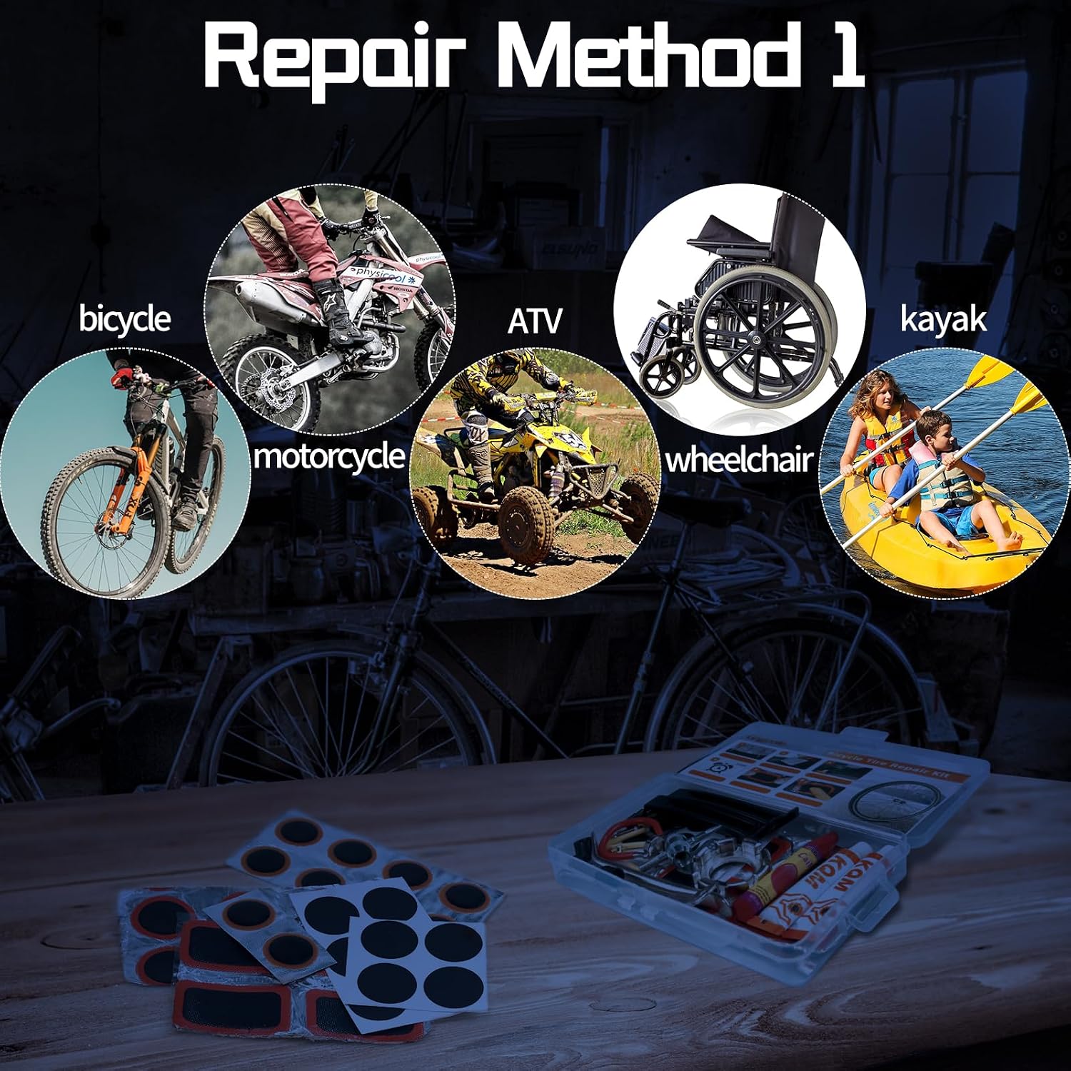 Thumbnail 6 de Ghguole Fahrrad Reifenflickzeug 57-teilig