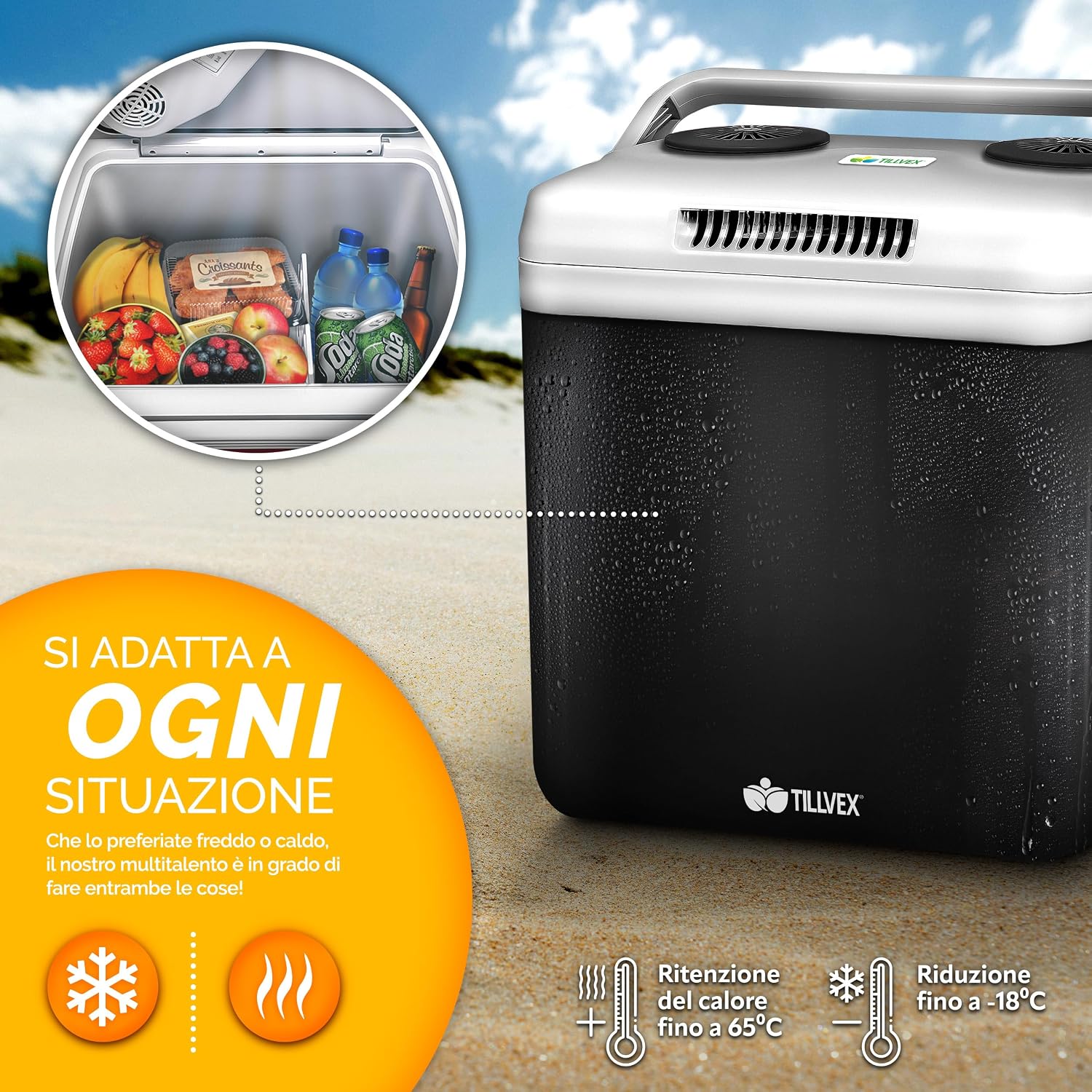 Detalle 2 de tillvex Frigorifero elettrico Portatile 32L