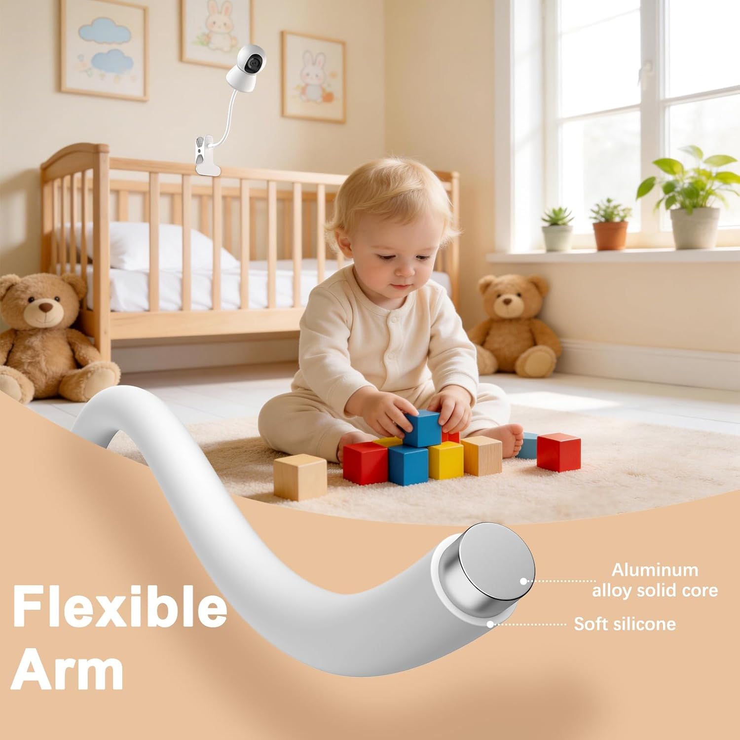 Thumbnail 1 de NozlaID Babyphone Halterung – Universelle Halterung für HB40/HB65/HB66/HB248 und Geräte mit 1/4-Zoll-Gewinde