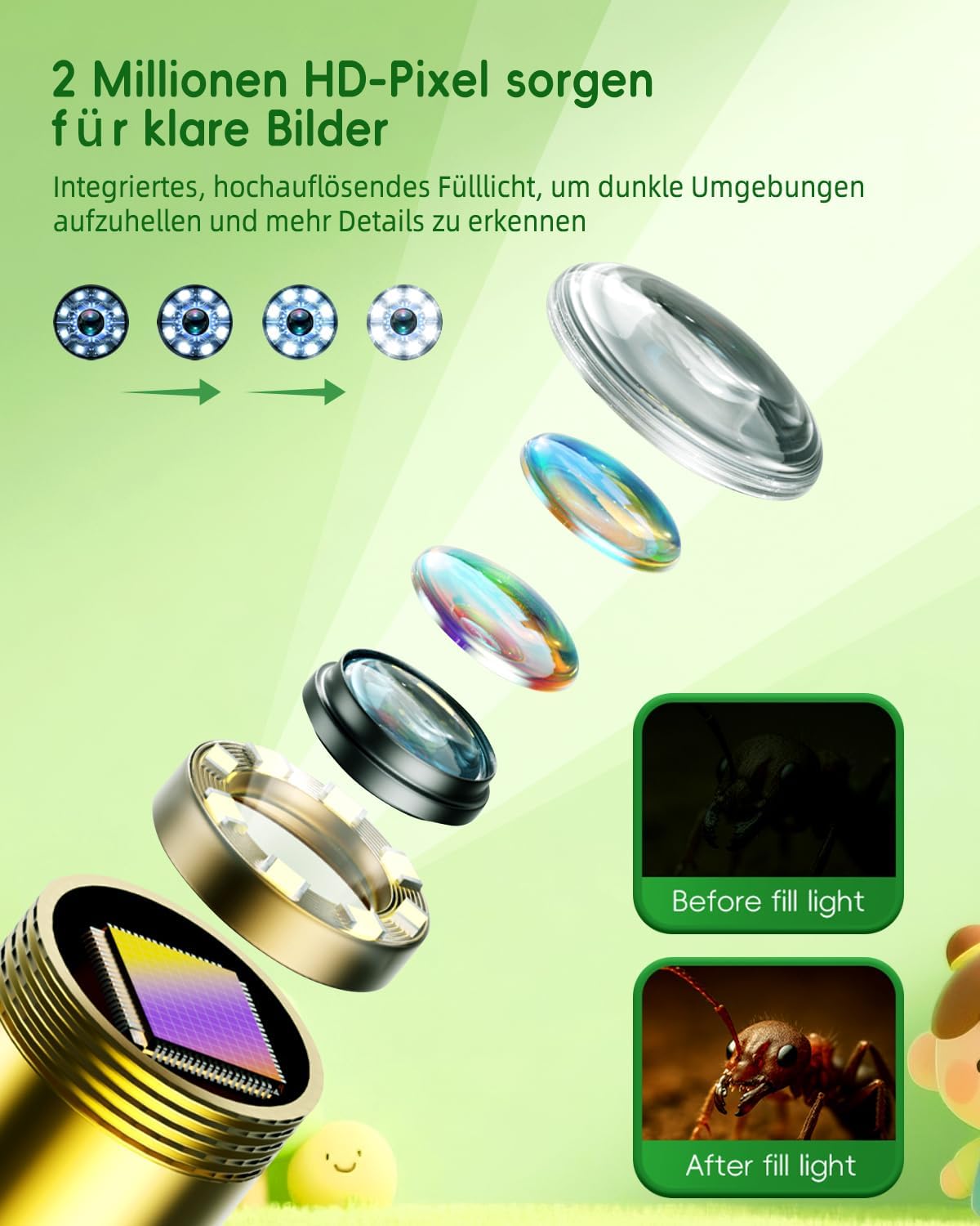 Thumbnail 3 de Ashfly Endoskopkamera für Kinder 1080P