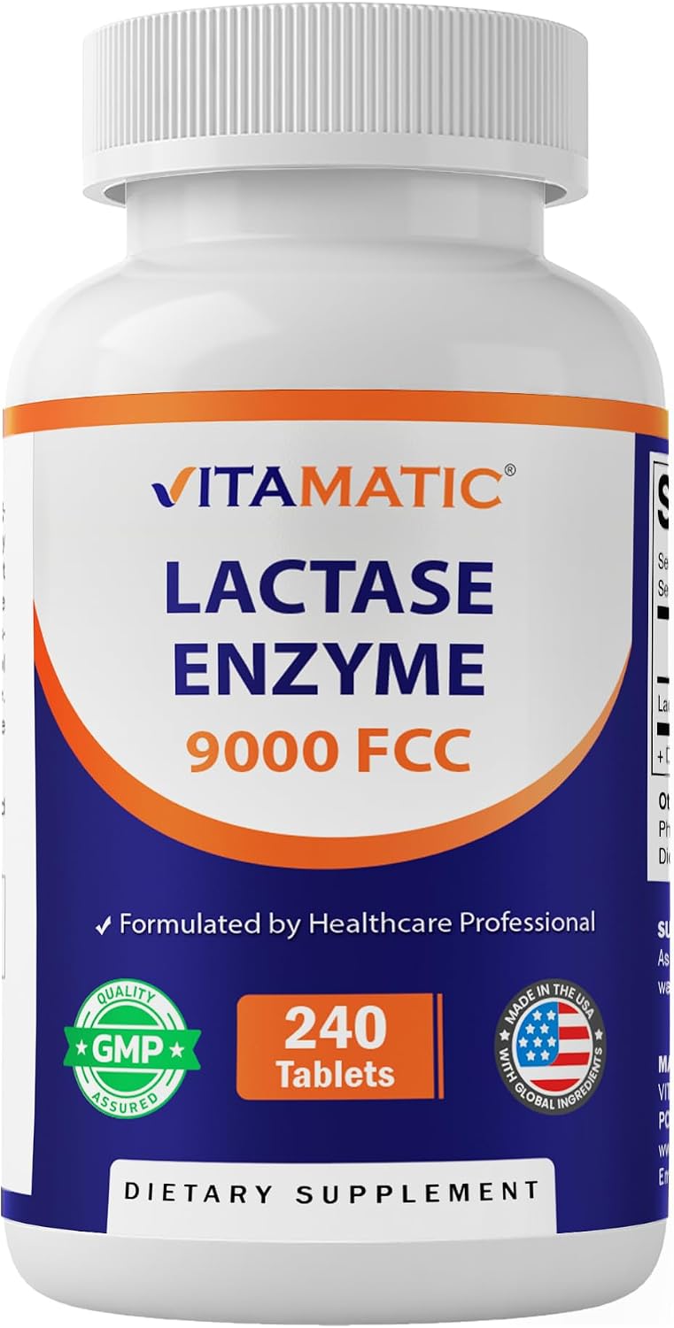 Detalle de Vitamatic VMC47440 Lactase Enzyme 9000 FCC, 240 Tablets