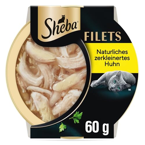 Detalle de SHEBA Filets Adult Katzenfutter in Sauce mit Huhn – 16 x 60 g Schale