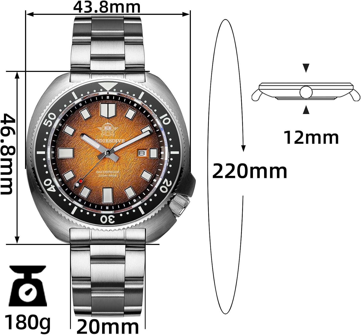 Detalle 2 de ADDIESDIVE AD2511 reloj buceo 200 m
