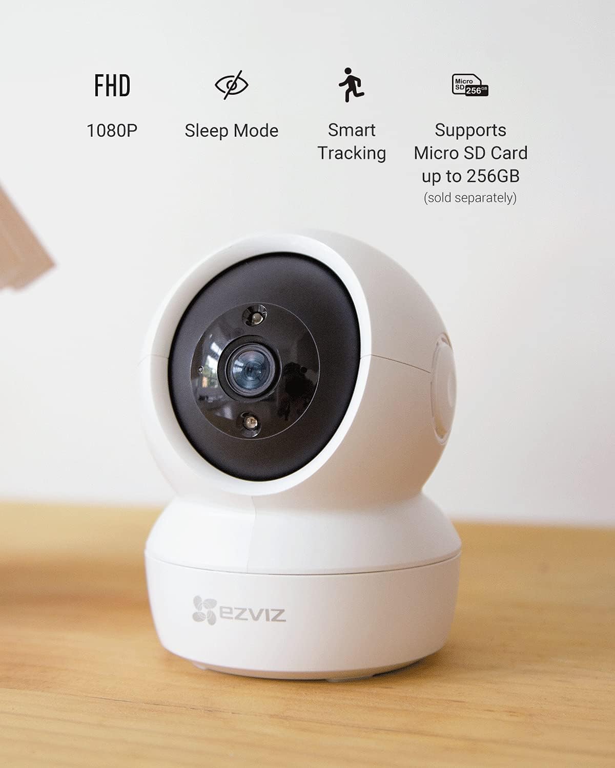 Detalle 2 de EZVIZ C6N inomhuskamera med 1080p, 360° panorering och tvåvägsljud