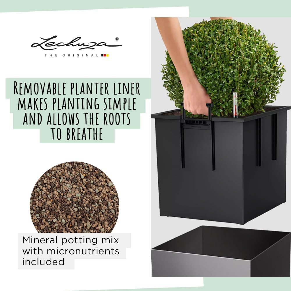 Thumbnail 4 de LECHUZA CUBE Premium 50 anthrazit metallic