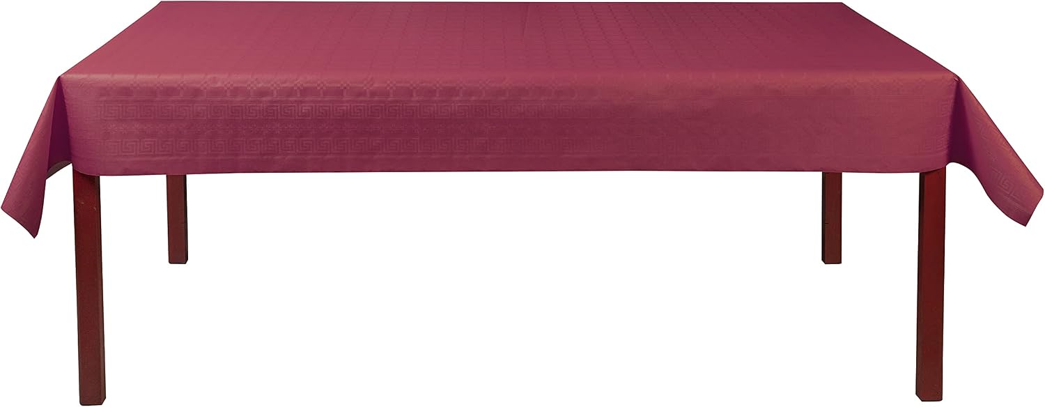 Detalle de Pro Nappe - Nappe jetable en papier damassé Bordeaux, rouleau 50 m x 1,18 m (166 couverts) – R485022I