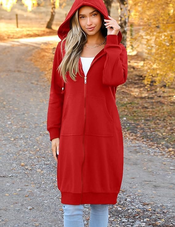 Detalle 2 de Zeagoo Zip Up Hoodie Jacket, Oversized Fleece
