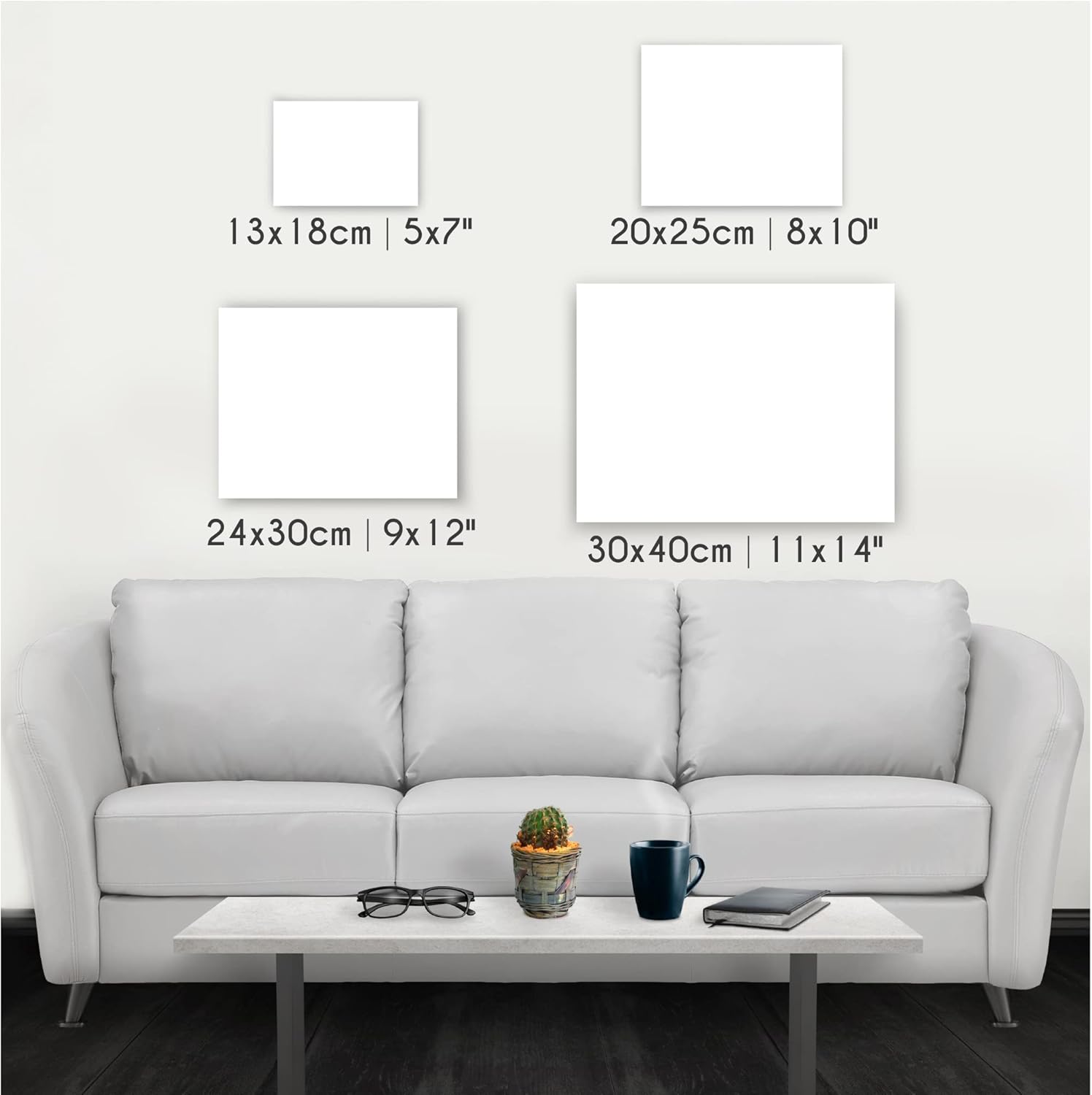 Thumbnail 1 de Canvas for Painting: 28-Canvas Set in Multi Sizes (13x18 to 30x40 cm) for All Types of Painting
