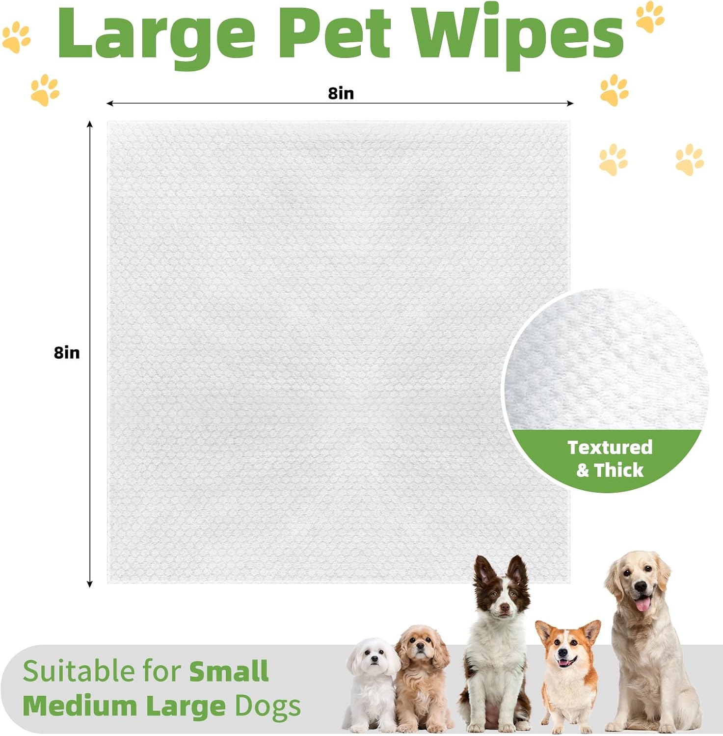 Thumbnail 2 de OIRLVCE 200-pack Hypoallergenic Dog Wet Wipes (Fragrance Free) for paws, bum, ears & eyes