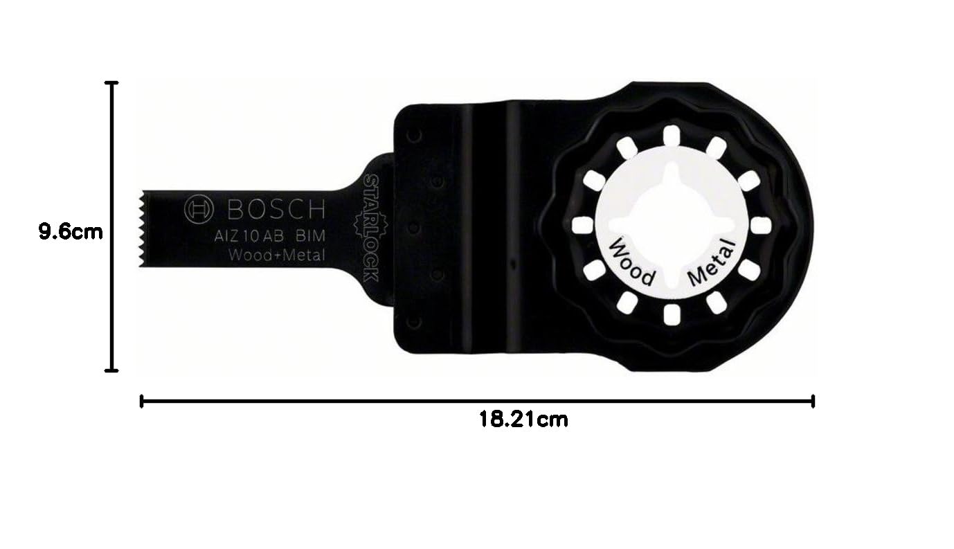 Detalle de Bosch Professional Lama per tagli dal pieno AIZ 10 AB – tagli precisi per legno e metallo (10 x 20 mm)