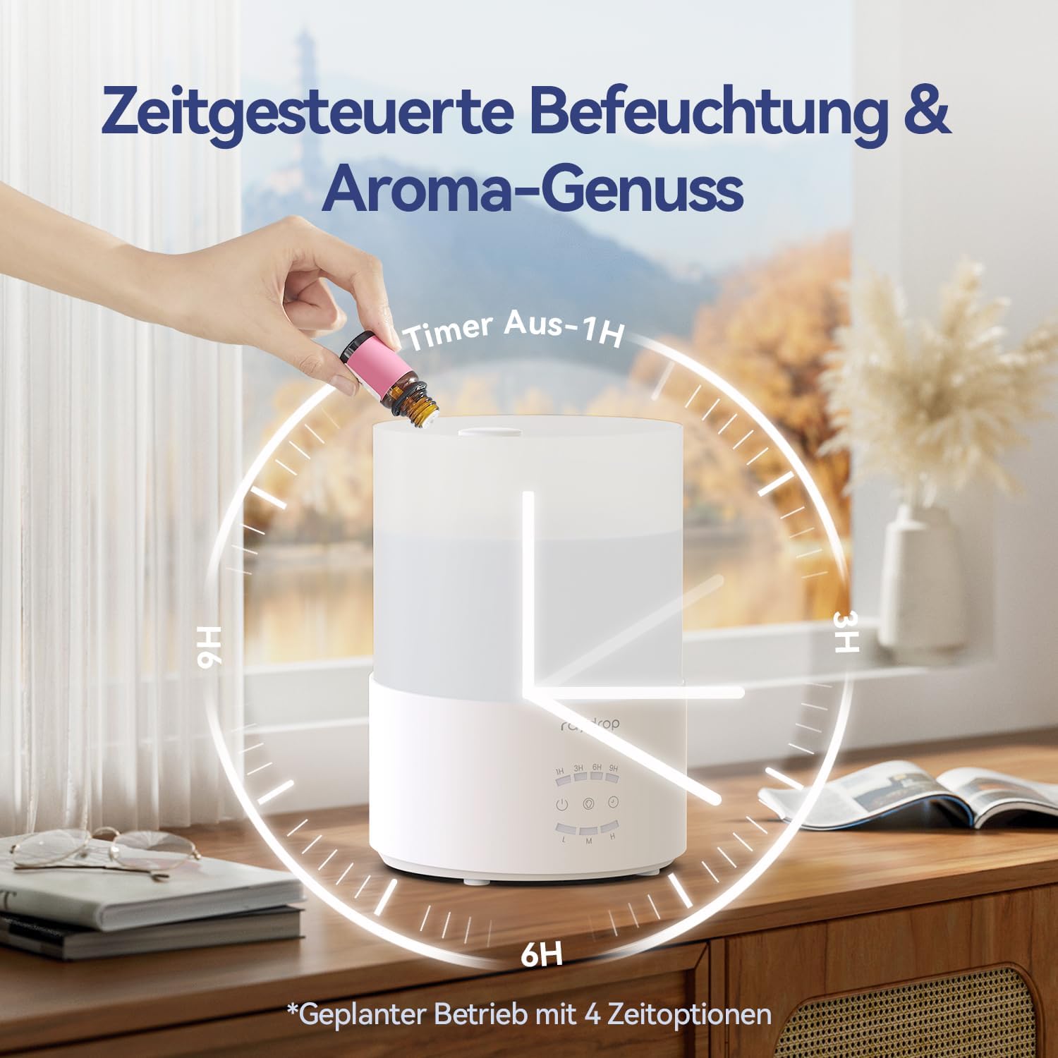 Detalle 1 de raydrop Luftbefeuchter Schlafzimmer 3L