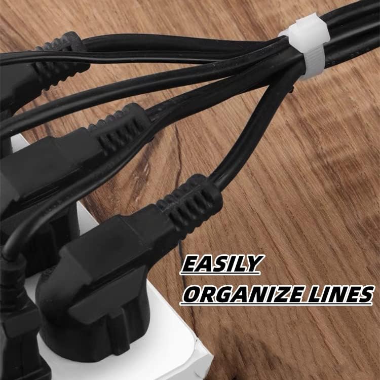 Detalle 2 de WLEAD Tips-White Heavy-Duty Cable Ties, 4, 8 and 12 in, UV-Resistant